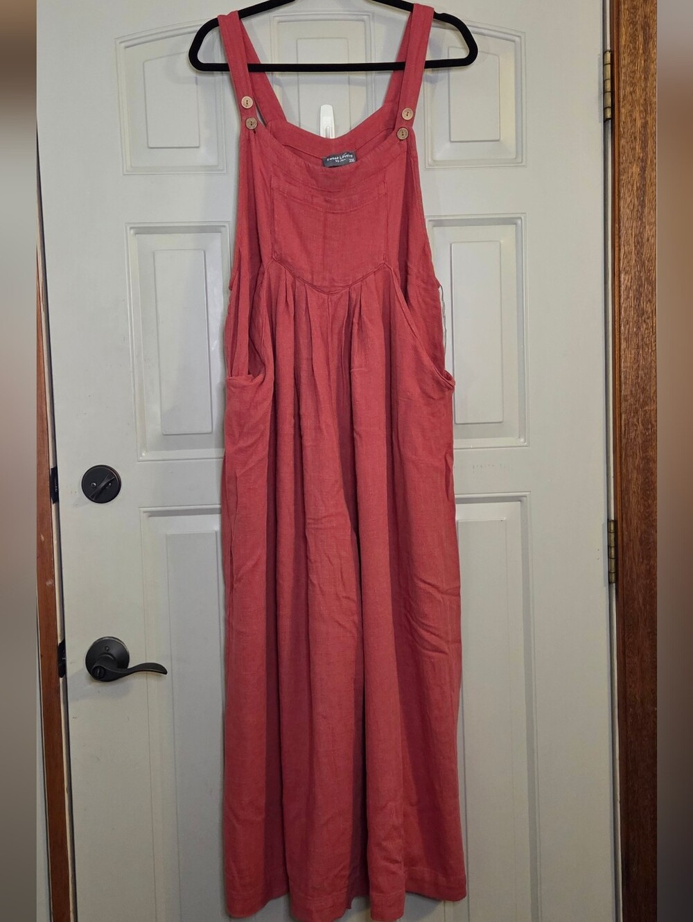 Sweet Lovely by Jen 2XL Coral Wide Leg Jumpsuit